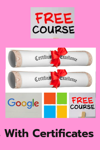 Showing certificates for free courses