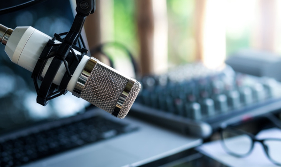 Picture of podcast equipment