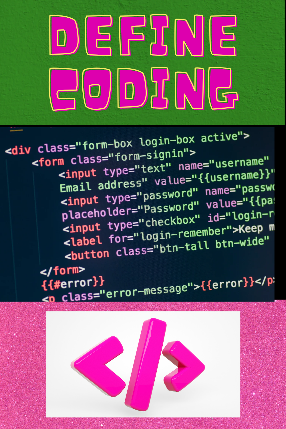 Coding images and symbols to define coding